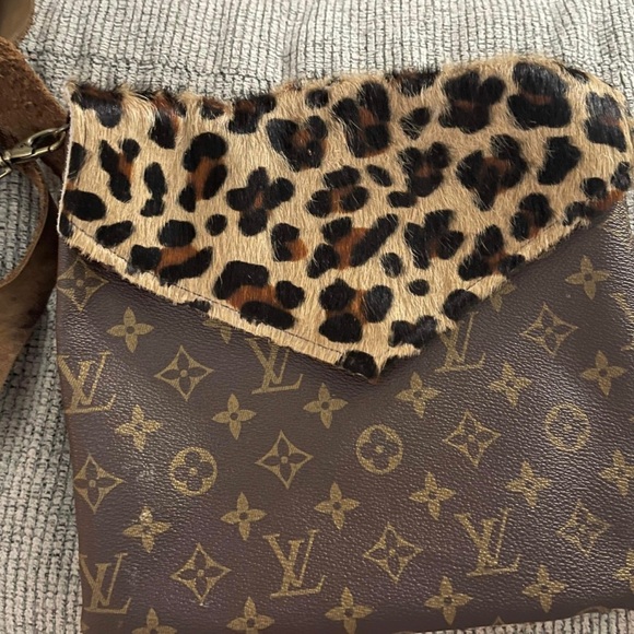 upcycled lv leopard bag - Picture 2 of 11